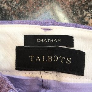 Talbots lightweight wool blend lavender ankle pant